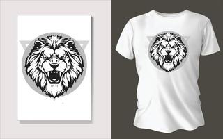 negro y blanco tee camisa diseño vector