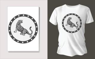 Black and white tee shirt design vector