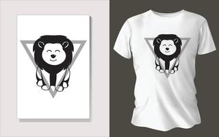 negro y blanco tee camisa diseño vector