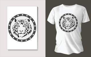 Black and white tee shirt design vector