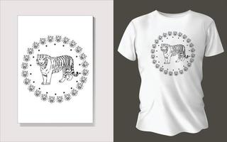 Black and white tee shirt design vector