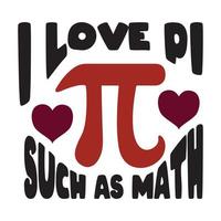 Pi y matemáticas diseño vector