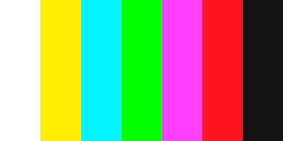 televisión prueba icono tiene No señal, vertical multi de colores rayas en un blanco antecedentes vector ilustración. valores ilustración