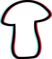 symbol of the magic mushroom with two multiple layers vector