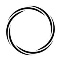 Circle logo pattern, round line frame element, circular icon swirl vector