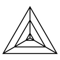 triangular gráfico diagrama araña 3s blanco triángulo Radar gráfico modelo vector