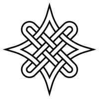 cuaternario céltico nudo símbolo elegir el Derecha camino, nudo firmar de elegir bueno y mal valores ilustración vector