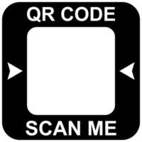 escanear yo qr código, flecha logo Bosquejo escáner qr código vector