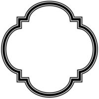 Classic frame border, vintage frame decorative, border simple outline black vector