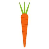 icono Fresco zanahoria, símbolo verdura, comida verde naranja zanahorias mercado vector