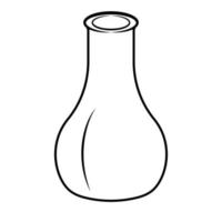 Cartoon glass flask vial for magic potion tincture, love potion vector