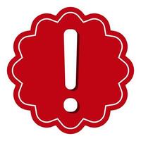 Warning sign icon attention alert warnings exclamation mark, important information vector