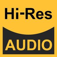 alto resolución audio señales firmar icono Hola res audio vector