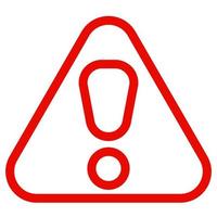 Icon caution error, sign danger precaution, beware exclamation triangle fatal vector