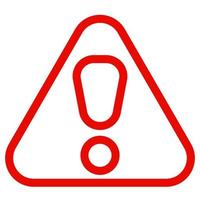 Icon caution error, sign danger precaution, beware exclamation triangle fatal vector