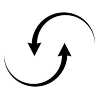 Energy transition icon, reset switch, circular arrow vector