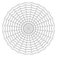 Round spider cobweb simple linear stock illustration vector
