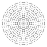 Round spider cobweb simple linear stock illustration vector