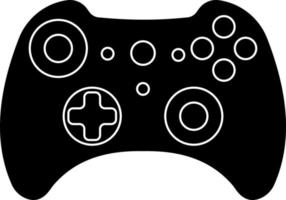 Game controller silhouette outlines gamepad x box joystick vector