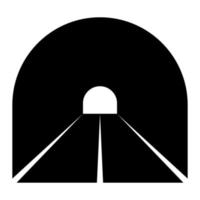 Icon tunnel road in mountain, symbol tunnel overpass vector