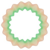 Guilloche rosette element. Digital watermark for securities, protective layer for certificate voucher, banknote vector