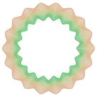 Guilloche rosette element. Digital watermark for securities, protective layer for certificate voucher, banknote vector