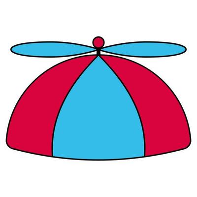 sombrero helicóptero, hélice gorra gracioso dibujos animados, fiesta sombrero niño 20715046 Vector en Vecteezy