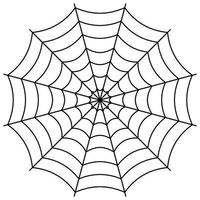 Round spider web, cobweb vector symbol sign of confusion and a network of trap
