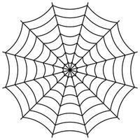 Round spider web, cobweb vector symbol sign of confusion and a network of trap