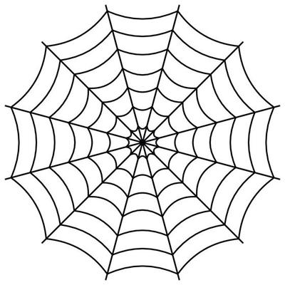 Round spider web, cobweb vector symbol sign of confusion and a network of trap