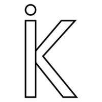 Logo sign ik ki icon, nft interlaced letters i k vector