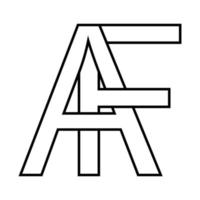 logo af icono firmar entrelazado letras a, F vector logo af primero capital letras modelo alfabeto a, F