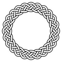 braided knitted guilloche rosette frame vector circular celtic scandinavian knotty pattern