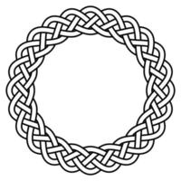 braided knitted guilloche rosette frame vector circular celtic scandinavian knotty pattern