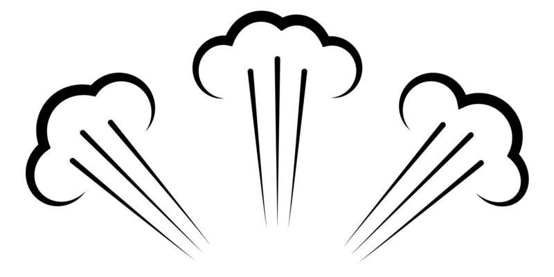 Illustration phrase let off steam chill out, clouds steam emanating from anger and excitement