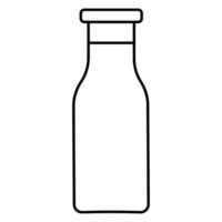 Fresh un pasteurized cow milk bottle icon, milk bottle simple icon vector