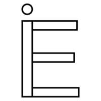 Logo sign ie ei icon, nft interlaced letters i e vector