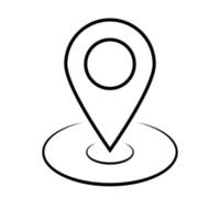 Geolocation point terrain icon, map pin address sign vector