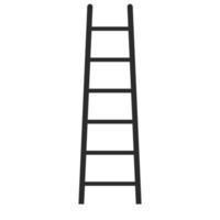 Ladder with rungs for climbing to the top, stepladder stock illustration vector