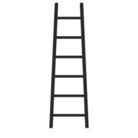 Ladder with rungs for climbing to the top, stepladder stock illustration vector