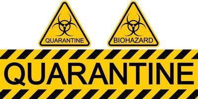 Sign symbol quarantine zone area Stop Novel Coronavirus outbreak covid 19 2019 nCoV symptoms in China, vector quarantine biohazard Sign biological