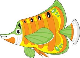 Cute Cartoon Tropical Fish vector