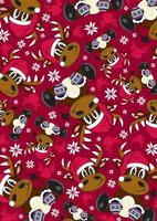 Cartoon Santa Claus Reindeer Christmas Pattern vector