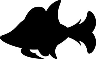 Cartoon Tropical Fish Silhouette vector