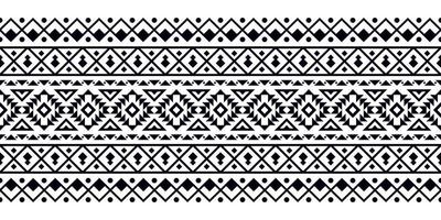 Geometric tribal black and white pattern, ethnic aztec tribal pattern for fabric, wallpaper, card template, wrapping paper, carpet, textile, cover vector