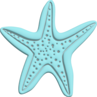 Starfish 3D illustration for decoration. png