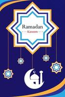 Ramadan kareem background template. Islamic background. Vector illustration.