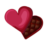 caixa do chocolates em transparente fundo dentro desenho animado estilo png