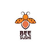 bee sushi logo vector