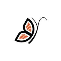 butterfly sushi logo vector